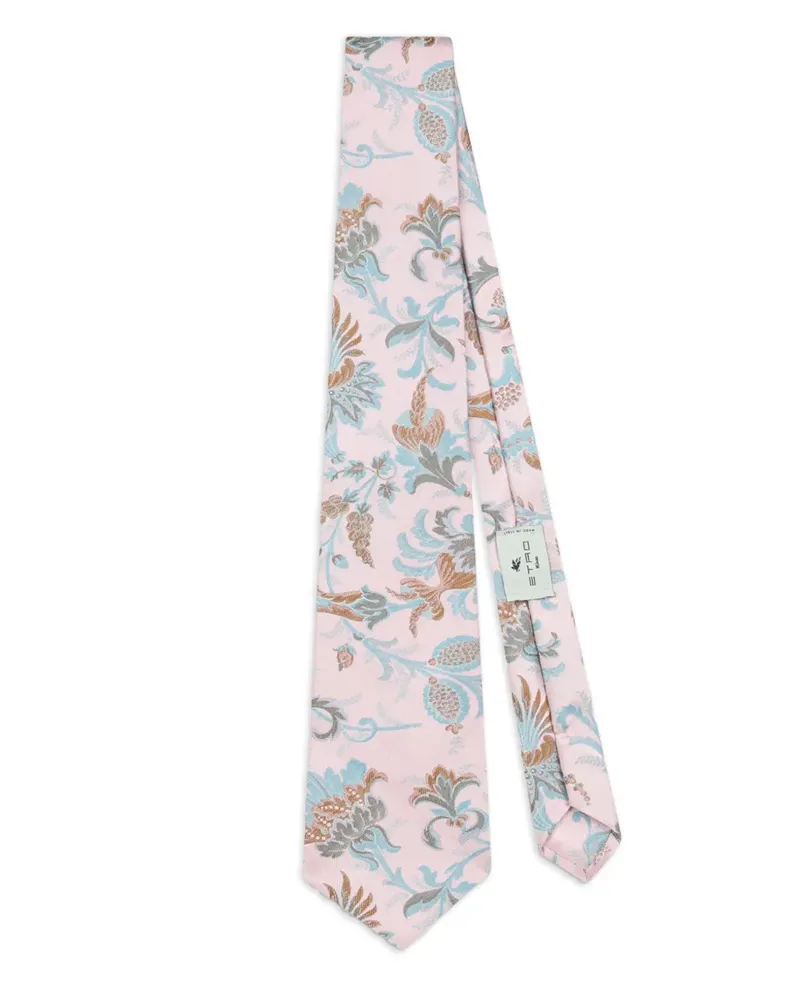 Etro floral-print tie - Rosa Rosa