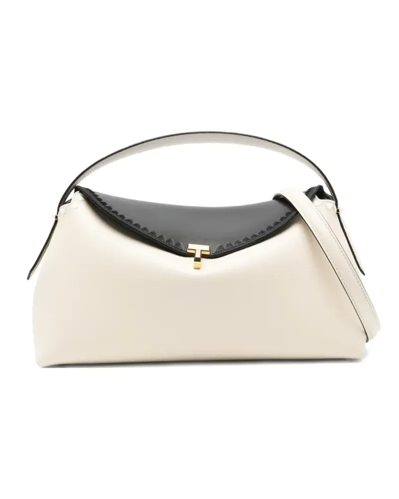 Totême Schultertasche mit T-Lock-Stickerei - Nude Nude