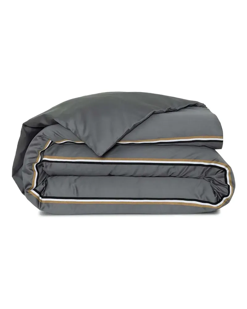 HUGO BOSS Bettbezug mit Streifendetail - Grau Grau