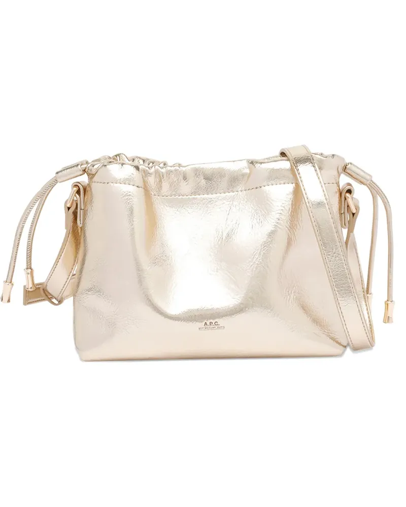 A.P.C. Mini Ninon Schultertasche mit Kordelzug - Gold Gold