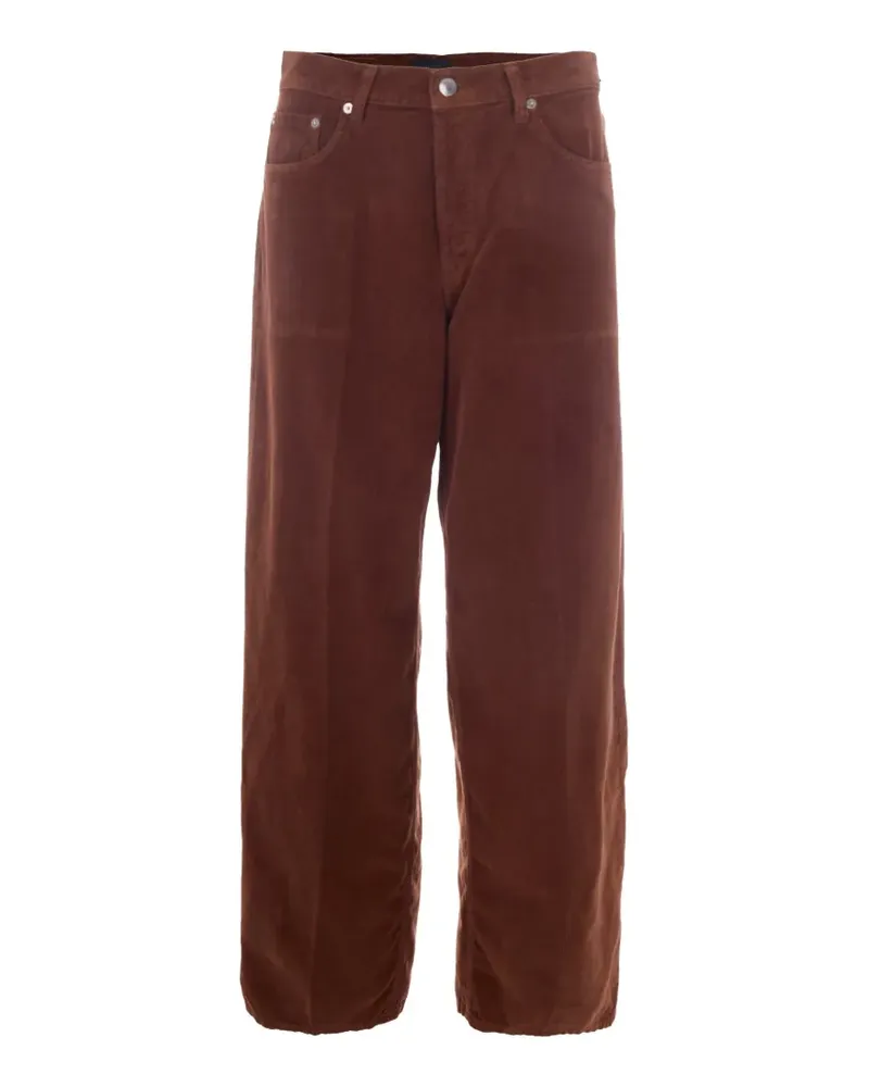 Haikure Straight-Leg-Hose aus Cord - Braun Braun