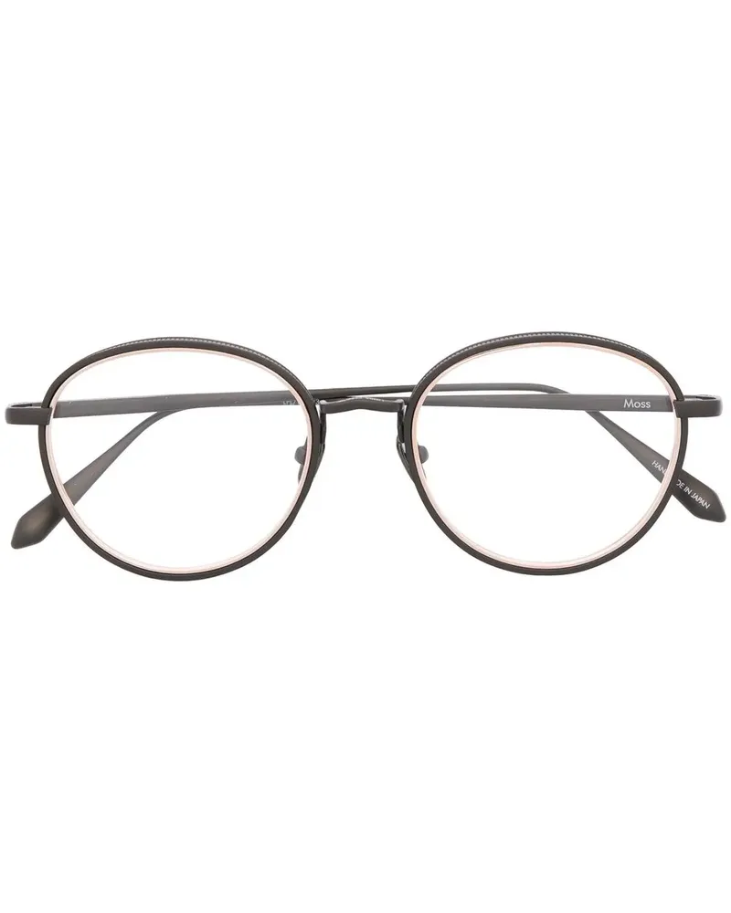 Linda Farrow Moss Brille mit rundem Gestell - Schwarz Schwarz