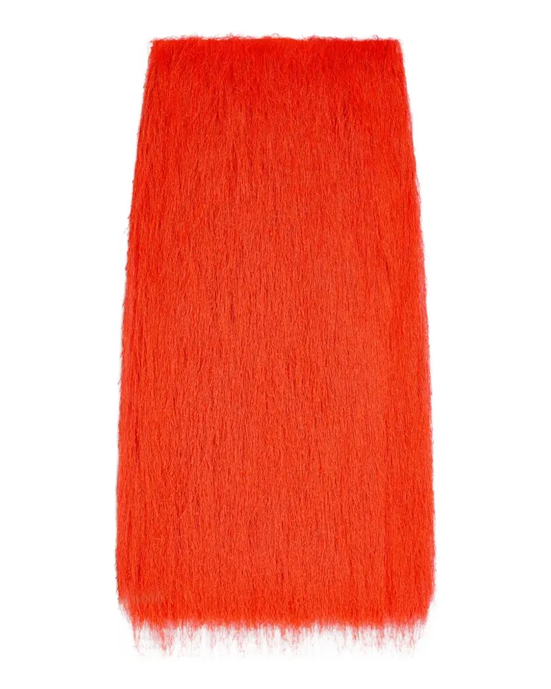 Dries van Noten Midirock mit Fransen - Rot Rot