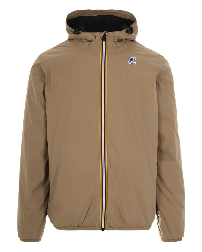 K-Way Jacke mit Logo-Print - Braun Braun