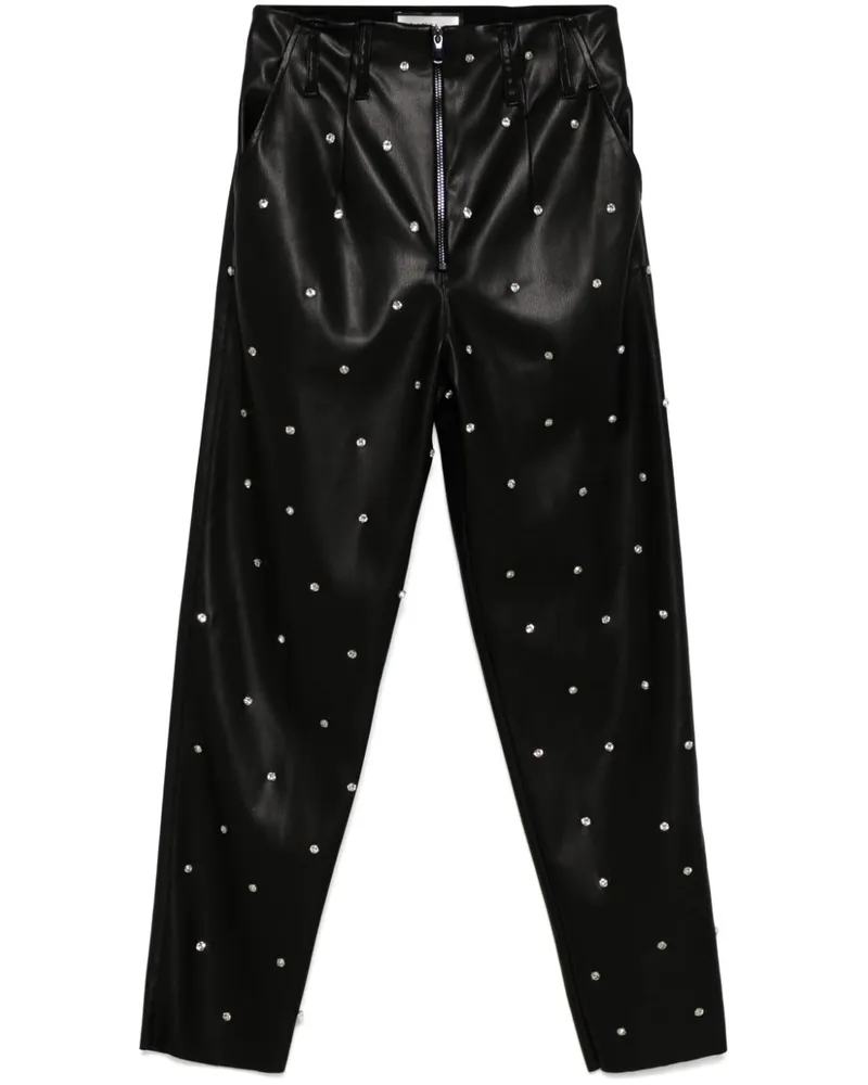 NISSA Hose mit Kristallverzierung - Schwarz Schwarz