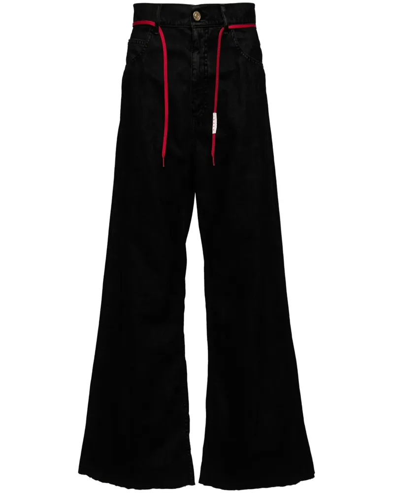 Marni drawstring flared trousers - Schwarz Schwarz