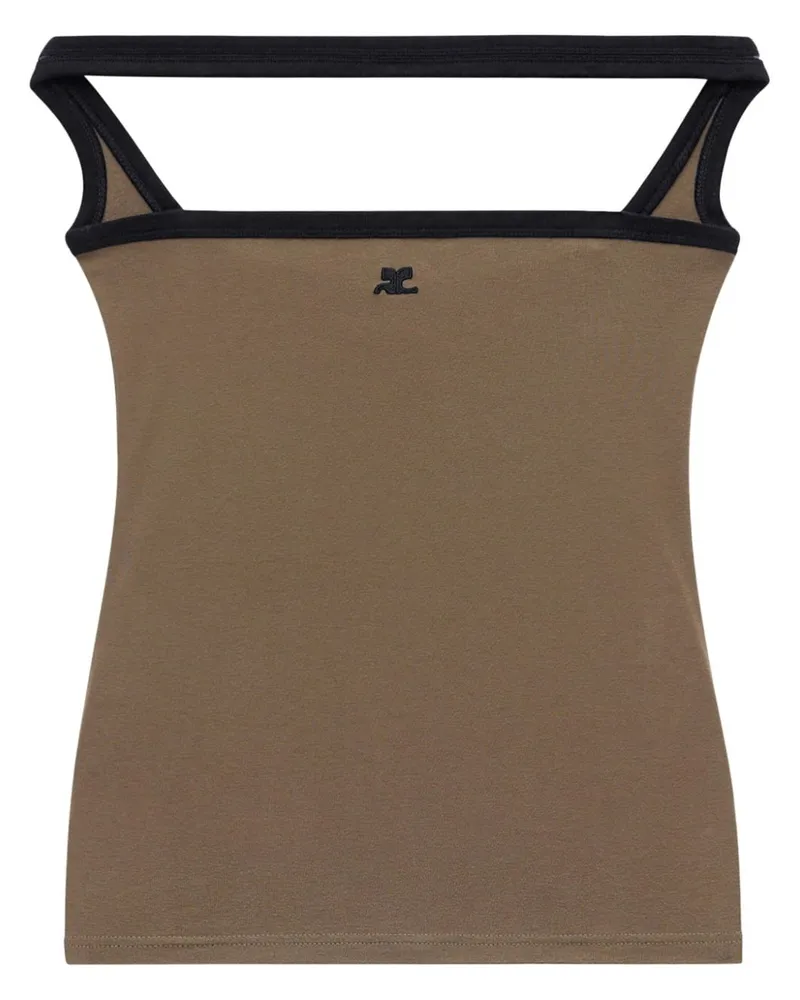 Courrèges Hyperbole Contrast Top - Grün Grün