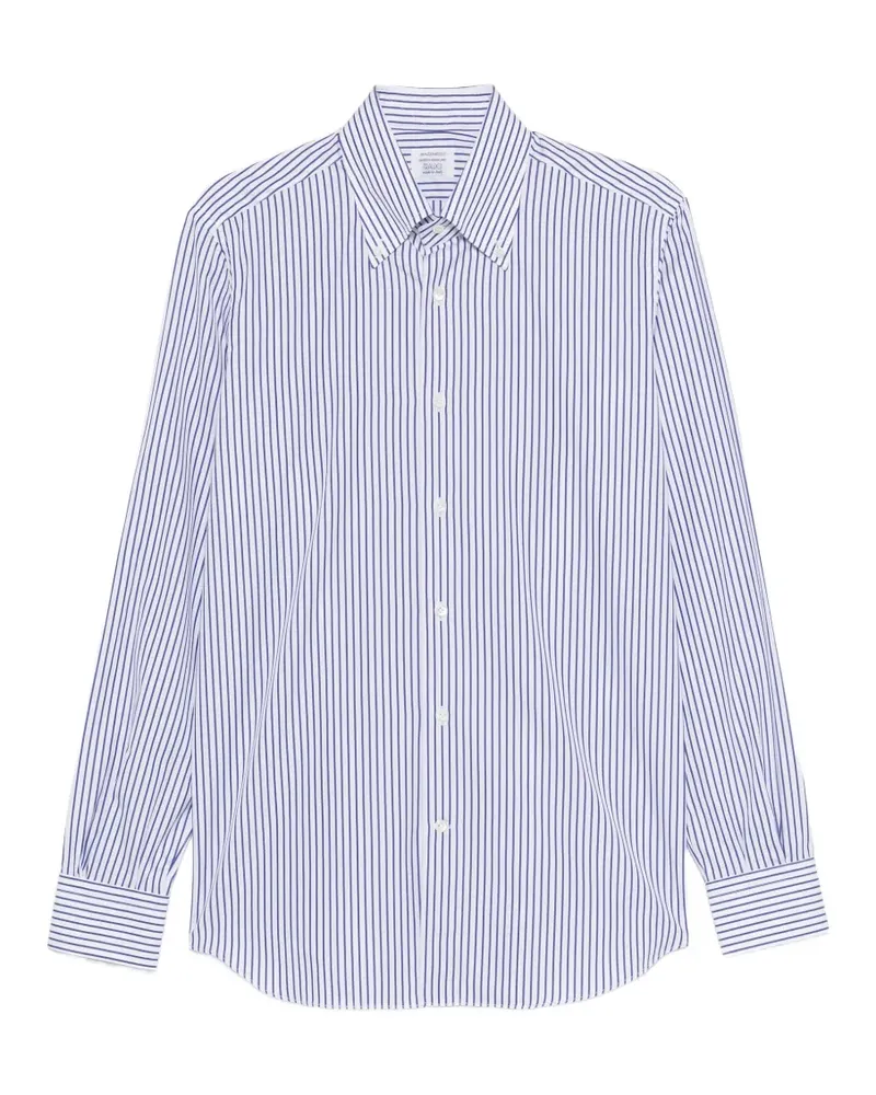 MAZZARELLI striped button-down shirt - Weiß Weiß