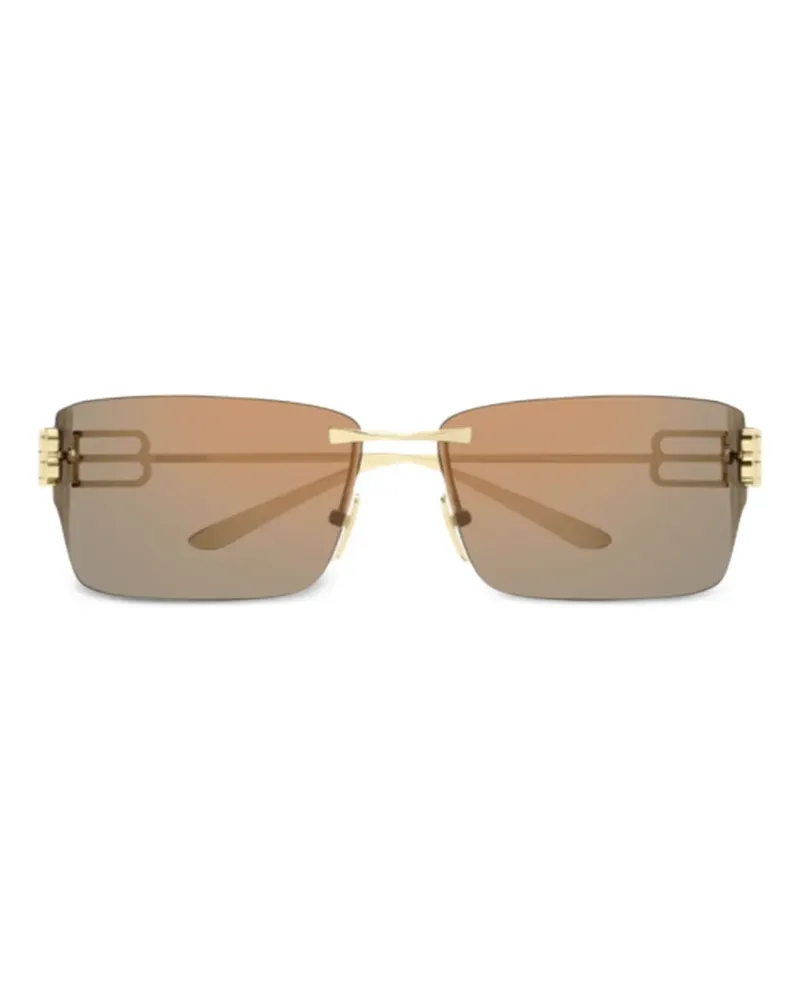 Balenciaga Sonnenbrille mit eckigem Gestell - Gold Gold