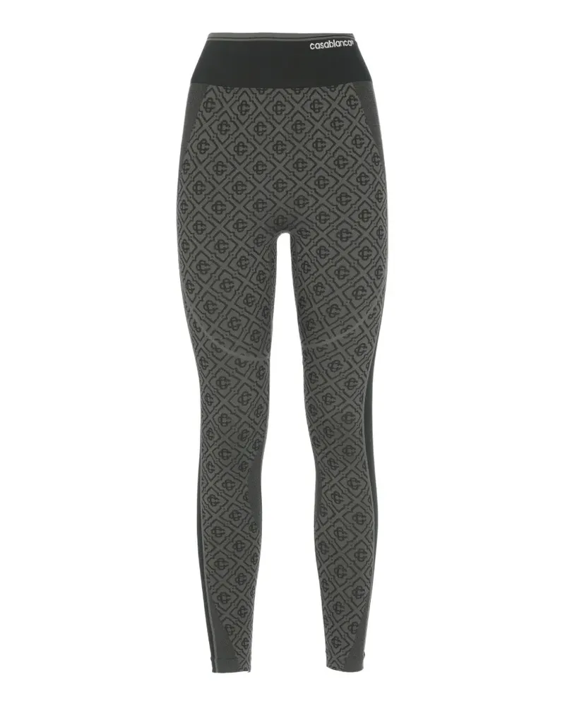 Casablanca Paris monogram-print seamless leggings - Grau Grau