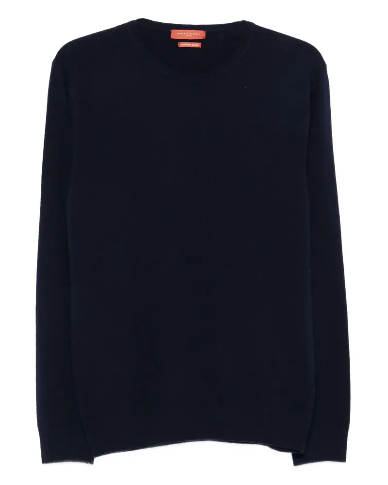 Daniele Fiesoli Kaschmirpullover mit Rundhalsausschnitt - Blau Blau