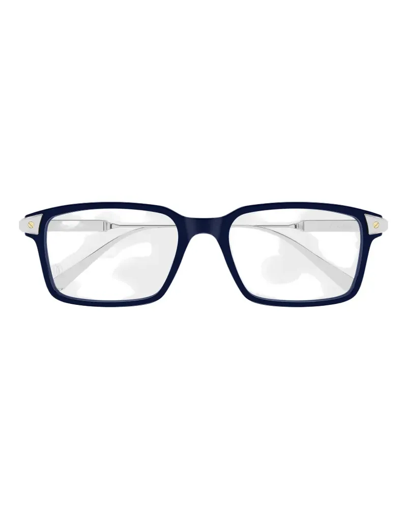 Cartier Santos rectangle-frame glasses - Silber Silber