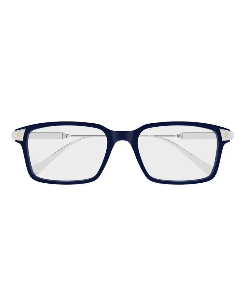 Cartier Santos Sonnenbrille mit eckigem Gestell - Silber Silber
