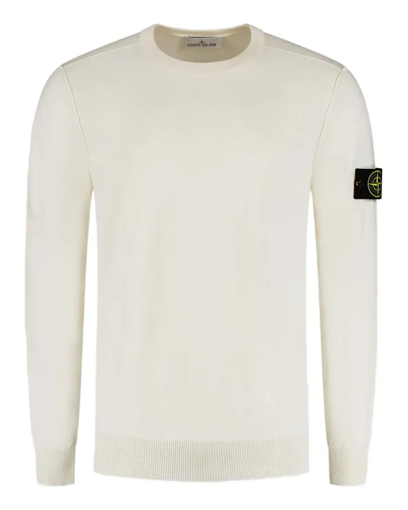 Stone Island patch-detail crewneck sweater - Nude Nude