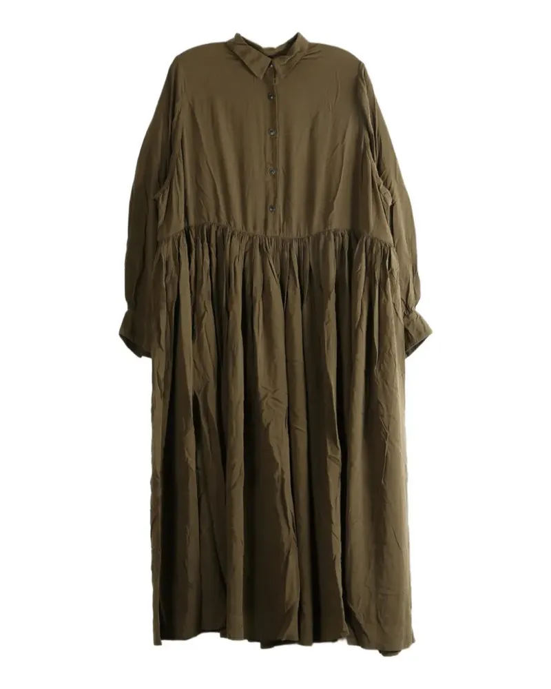 Casey Casey Gerafftes Midikleid - Grün Grün