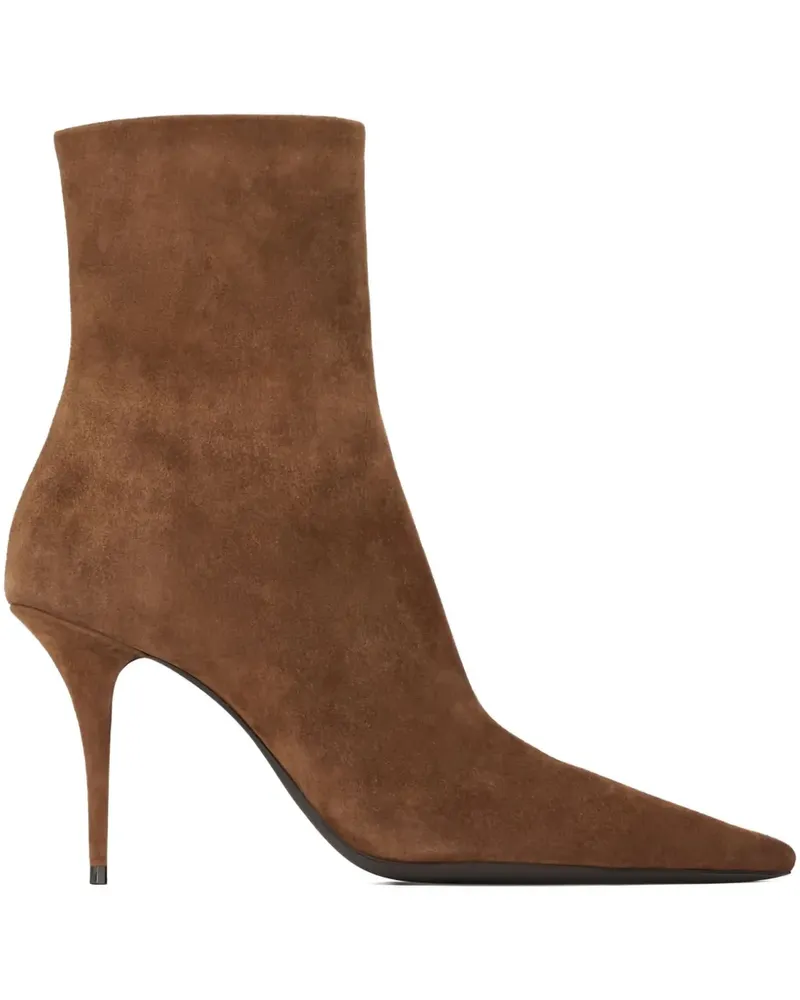 Saint Laurent 90mm Ashley suede boots - Braun Braun