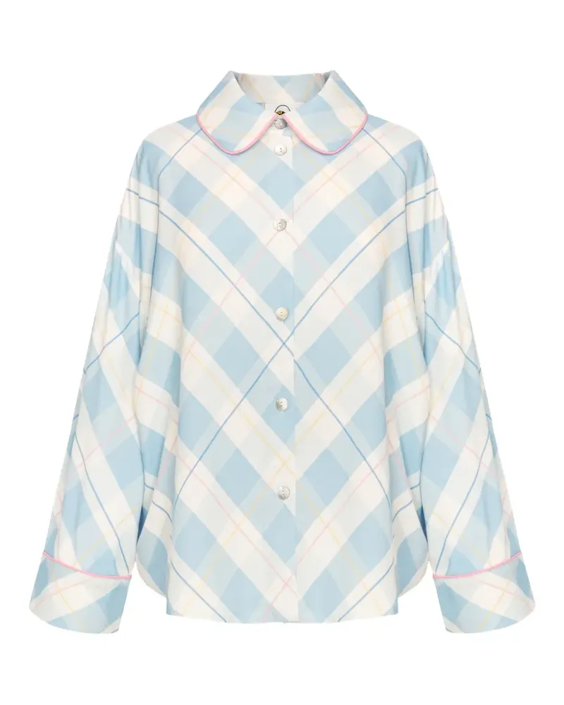 SLEEPER Pastelle Oversized-Hemd - Blau Blau