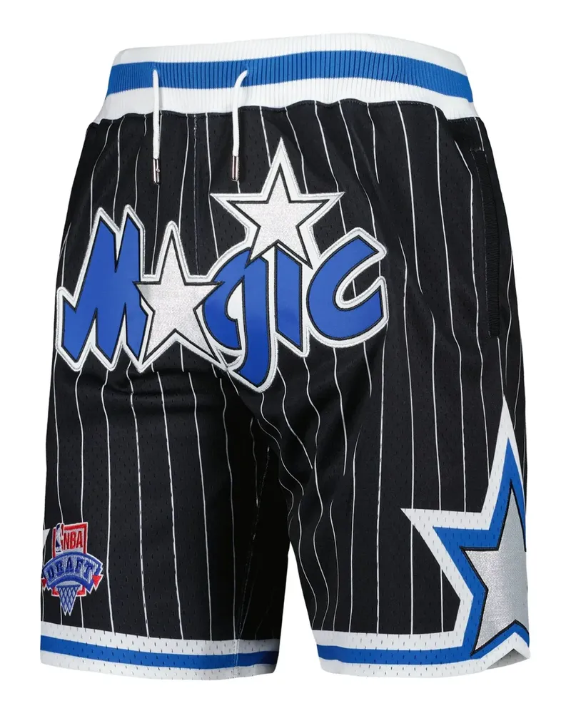 Mitchell & Ness Gestreifte Hardwood Classics Shorts - Schwarz Schwarz