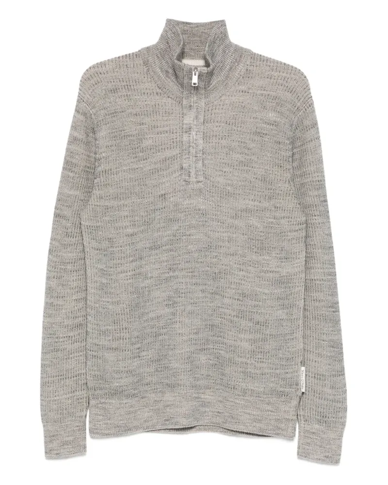 Marc O'Polo zip heavy knit sweater - Grau Grau