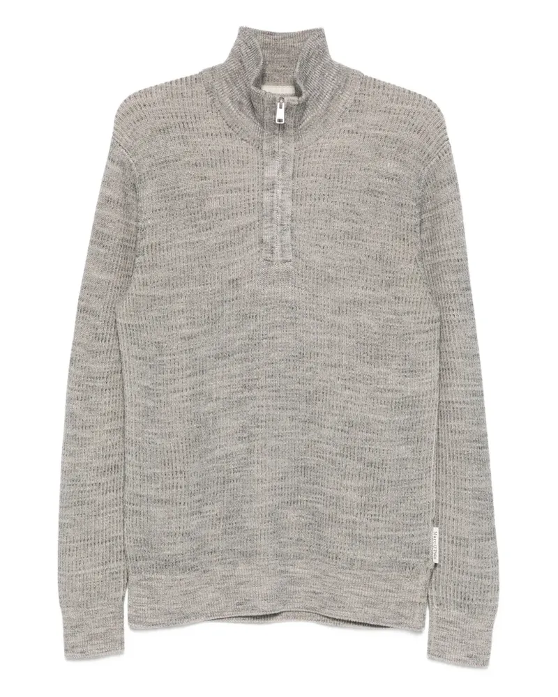 Marc O'Polo zip heavy knit sweater - Grau Grau