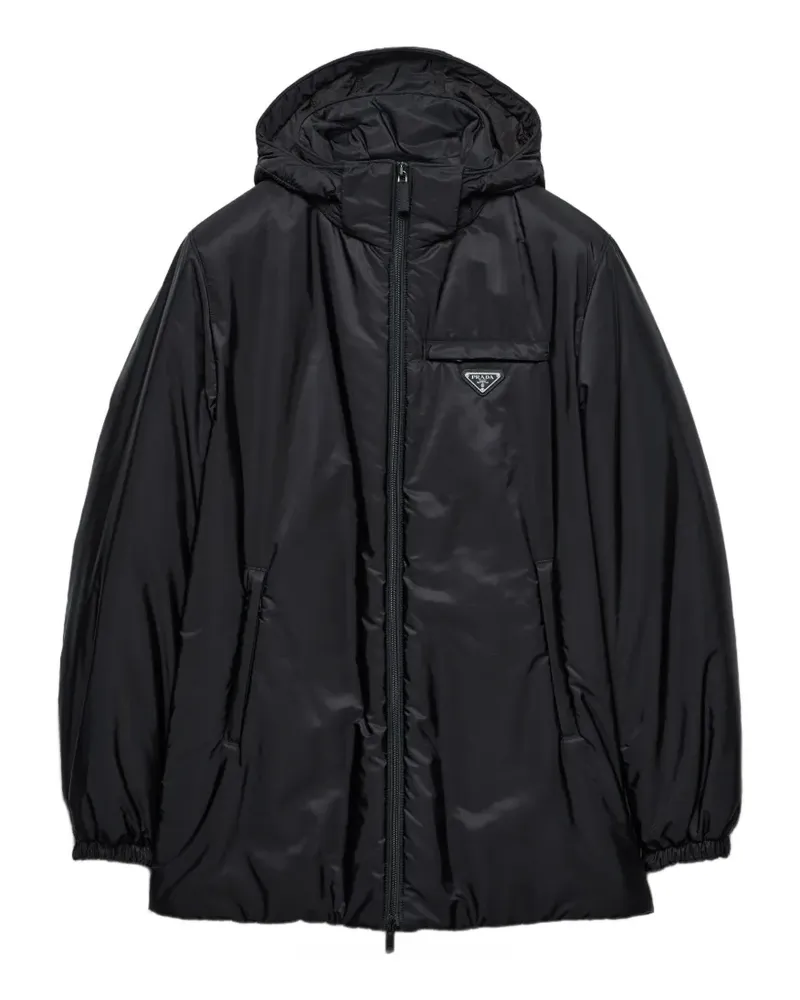 Prada Mittelschwere Daunenjacke aus Re-Nylon - Schwarz Schwarz