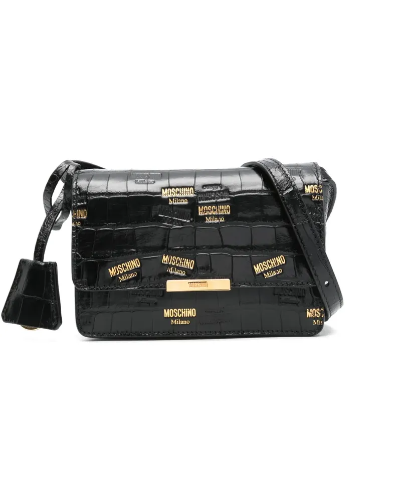 Moschino Umhängetasche mit Logo-Stempel - Schwarz Schwarz
