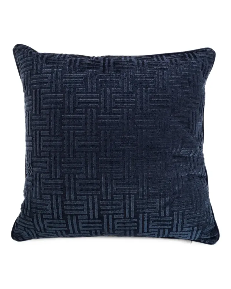 Etro Kissen mit Monogramm - Blau Blau