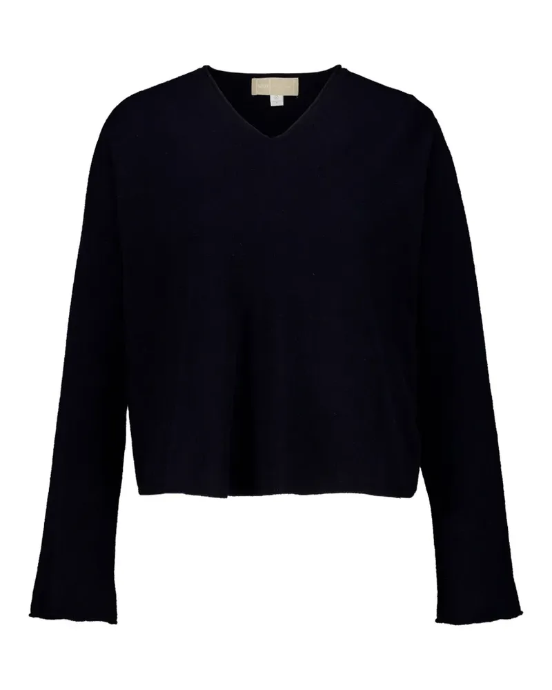 120% Lino V-neck sweater - Blau Blau