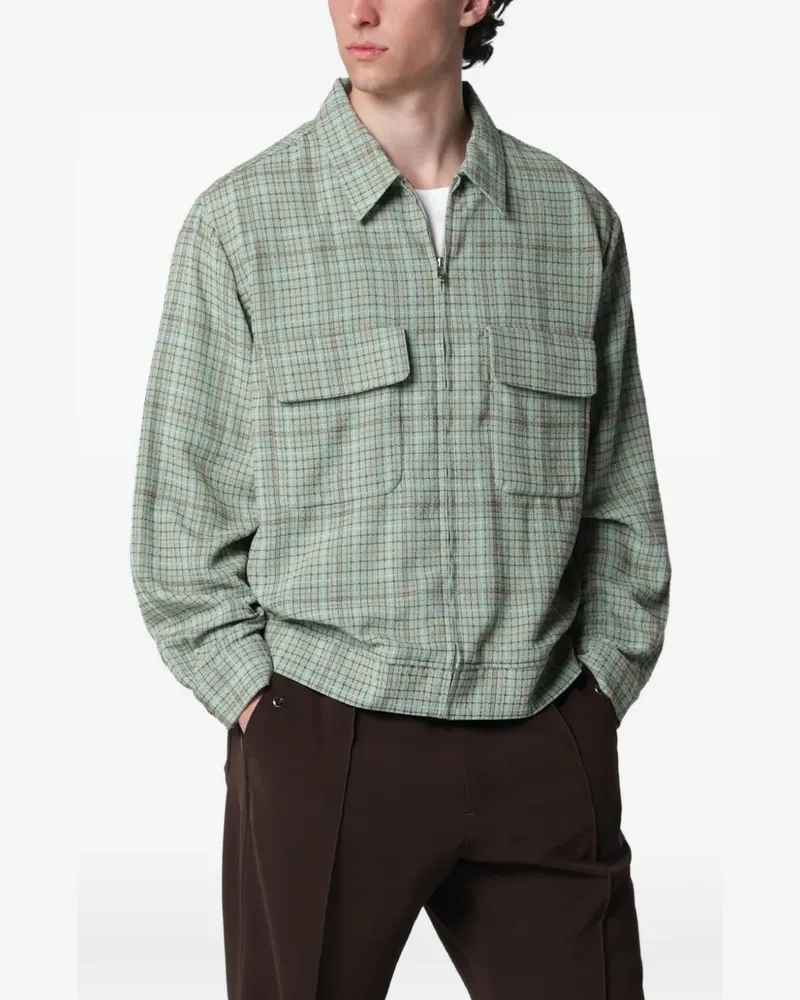 NEEDLES Hemdjacke mit Gittermuster - Grün Grün