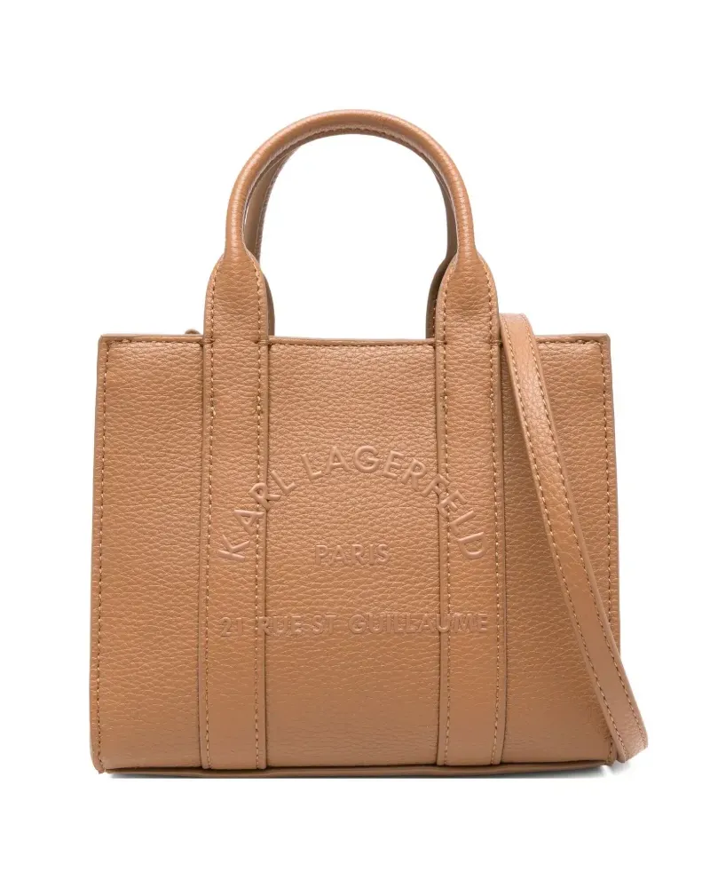 Karl Lagerfeld Mini Handtasche mit Logo-Prägung - Braun Braun