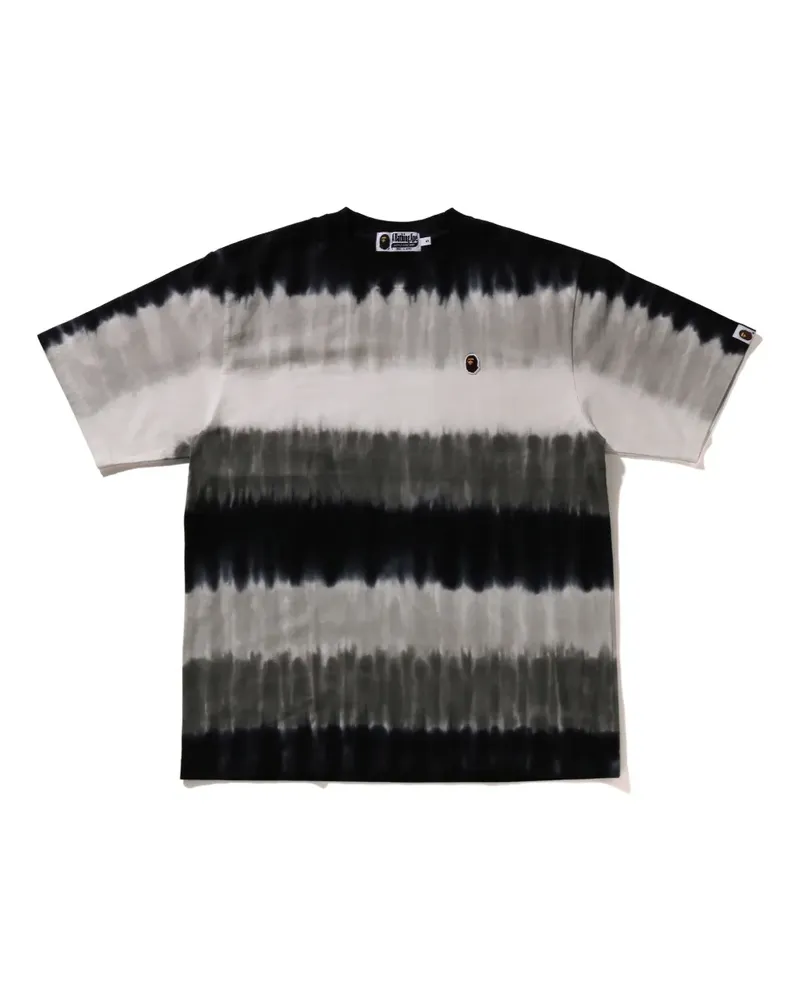 BAPE tie-dye logo-embroidered T-shirt - Schwarz Schwarz