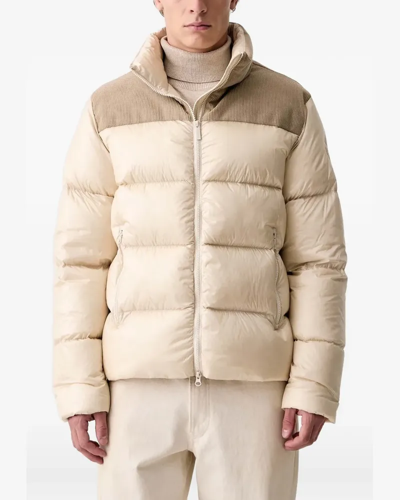 Colmar corduroy-panel padded jacket - Nude Nude