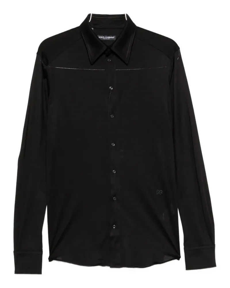 Dolce & Gabbana long-sleeve button-down shirt - Schwarz Schwarz