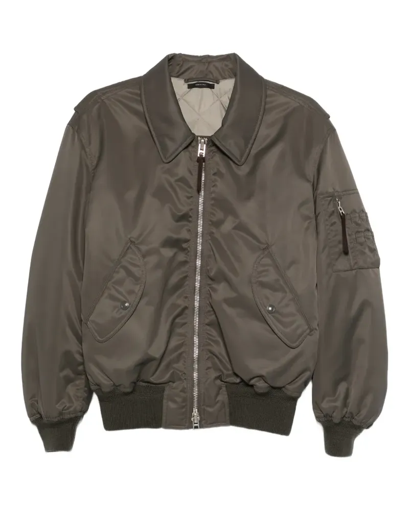 Tom Ford zip-up collared bomber jacket - Grün Grün