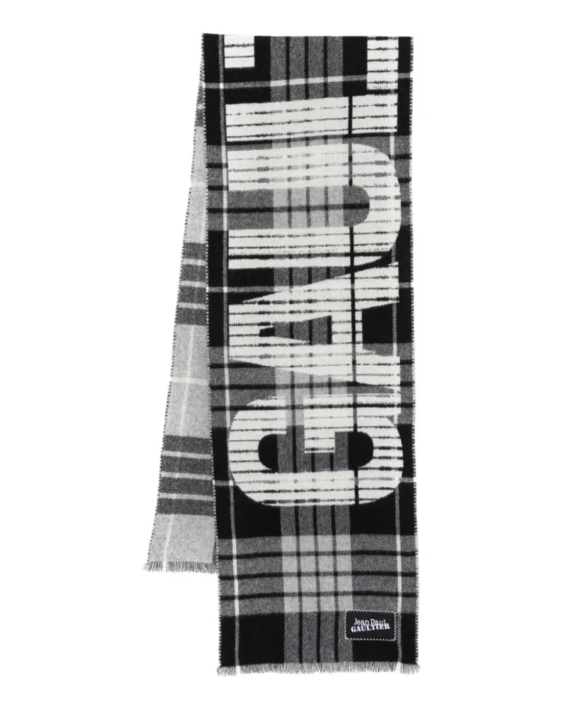 Jean Paul Gaultier Schal mit Jacquard-Logo - Schwarz Schwarz