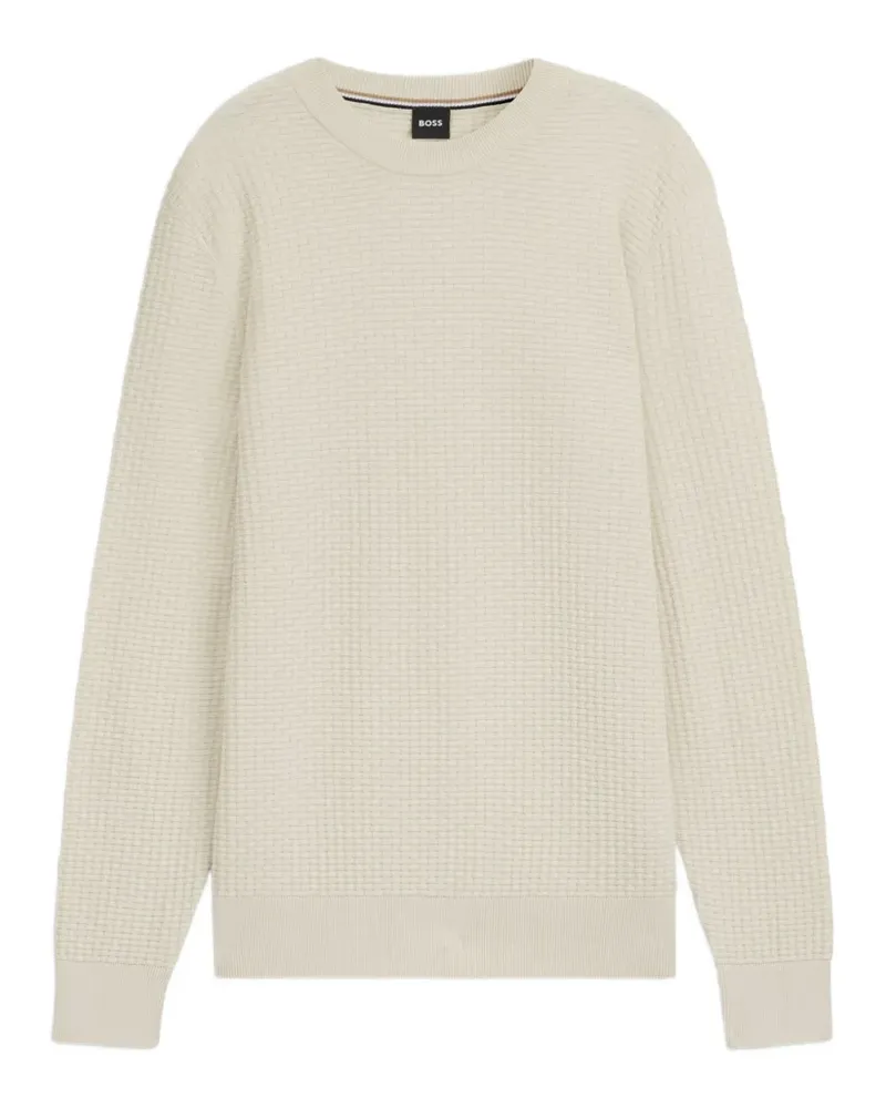 HUGO BOSS Pullover mit gestrickter Struktur - Nude Nude