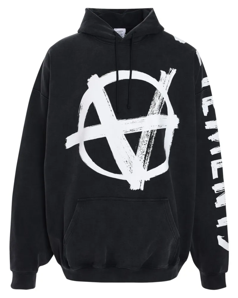 VETEMENTS Double Anarchy Hoodie - Schwarz Schwarz