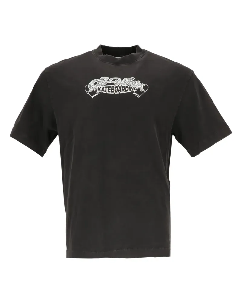 OFF-WHITE T-Shirt mit grafischem Print - Schwarz Schwarz