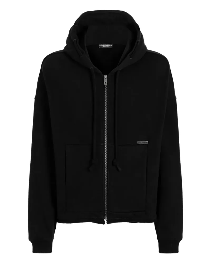 Dolce & Gabbana Kapuzenjacke mit Reißverschluss - Schwarz Schwarz