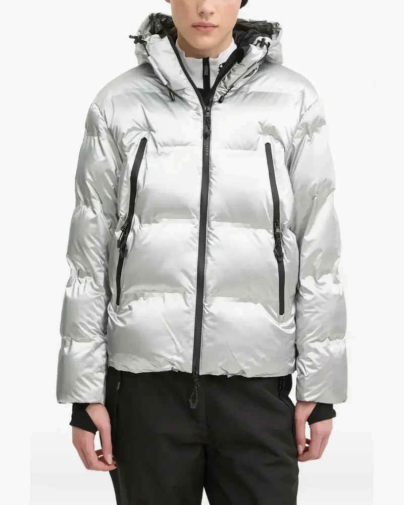EA7 logo-patch ski jacket - Grau Grau