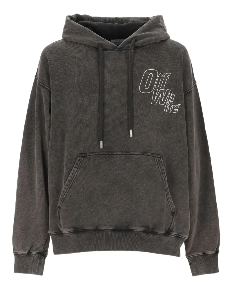 OFF-WHITE Hoodie mit Logo-Print - Grau Grau