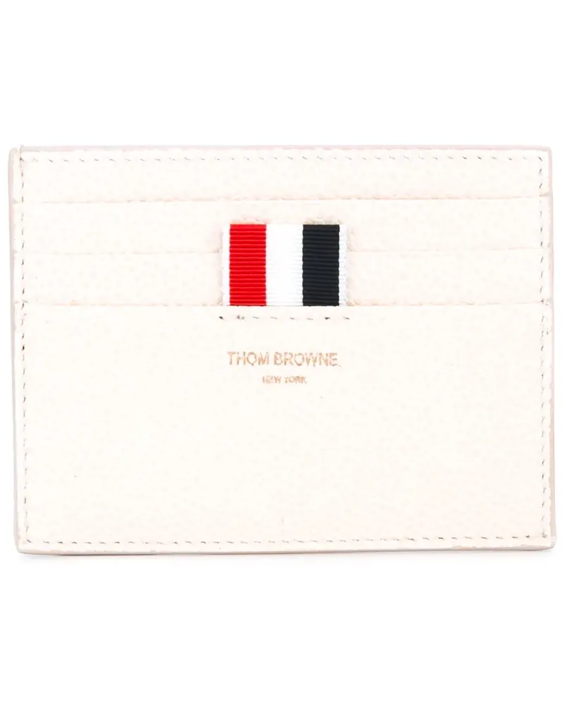 Thom Browne Kartenetui aus gekörntem Leder - Nude Nude