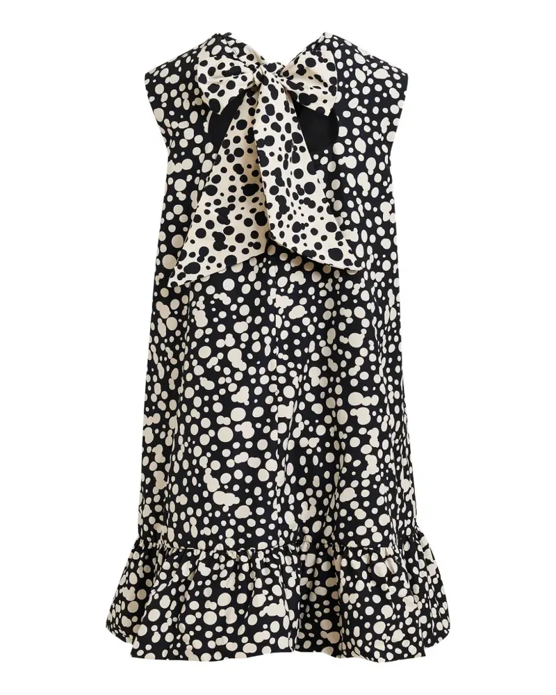 Essentiel open-back ruffled mini dress - Schwarz Schwarz