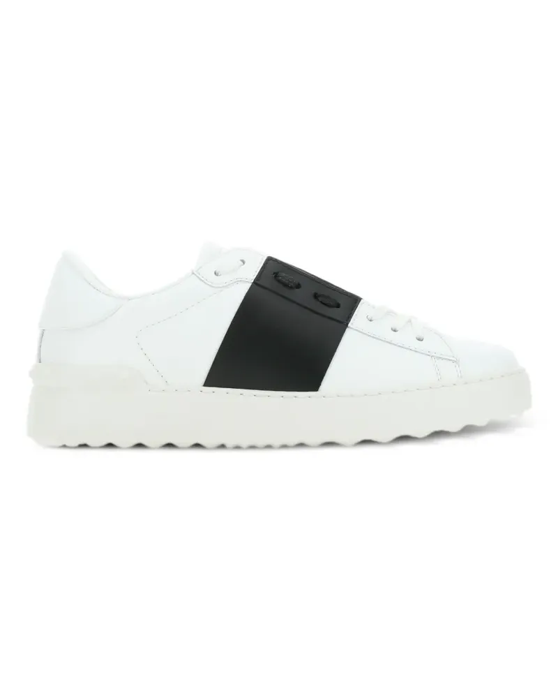 Valentino Garavani Open Rockstud leather sneakers - Weiß Weiß