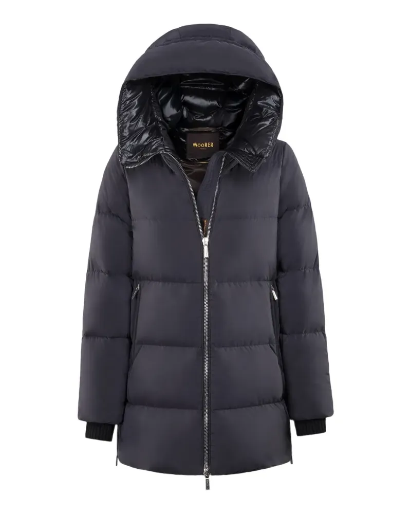 MOORER Carinzia hooded quilted jacket - Schwarz Schwarz