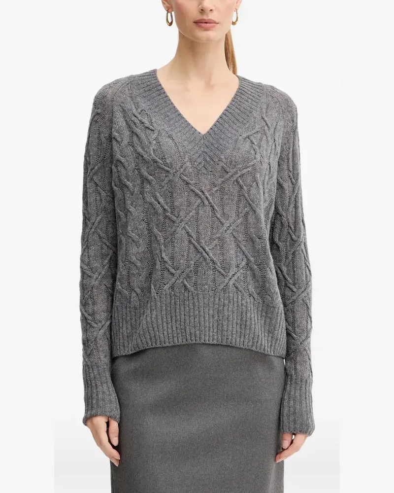 Ermanno Scervino cable-knit V-neck sweater - Grau Grau