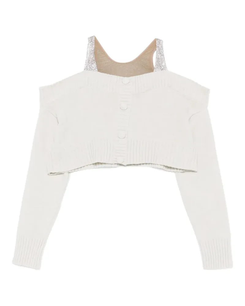 Giuseppe di Morabito Schulterfreier Cardigan mit Knöpfen - Nude Nude