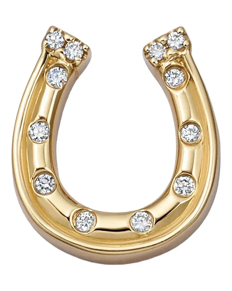 Loquet 18K yellow gold horseshoe diamond charm Gold