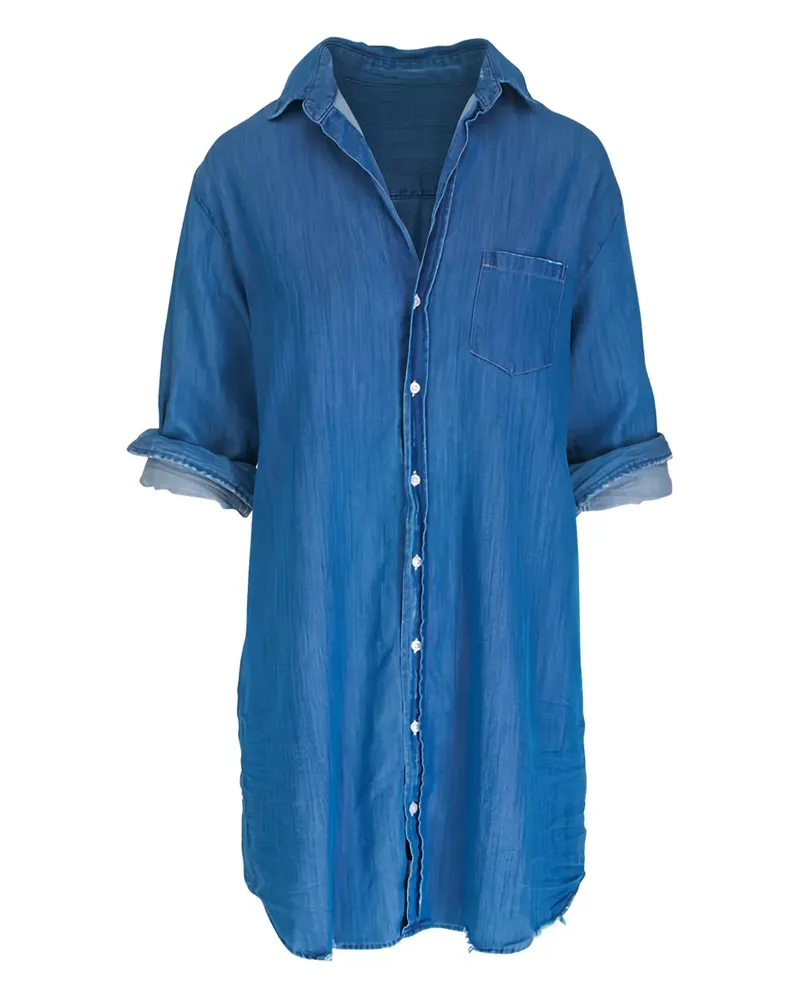 Frank & Eileen Klassisches Hemdkleid - Blau Blau