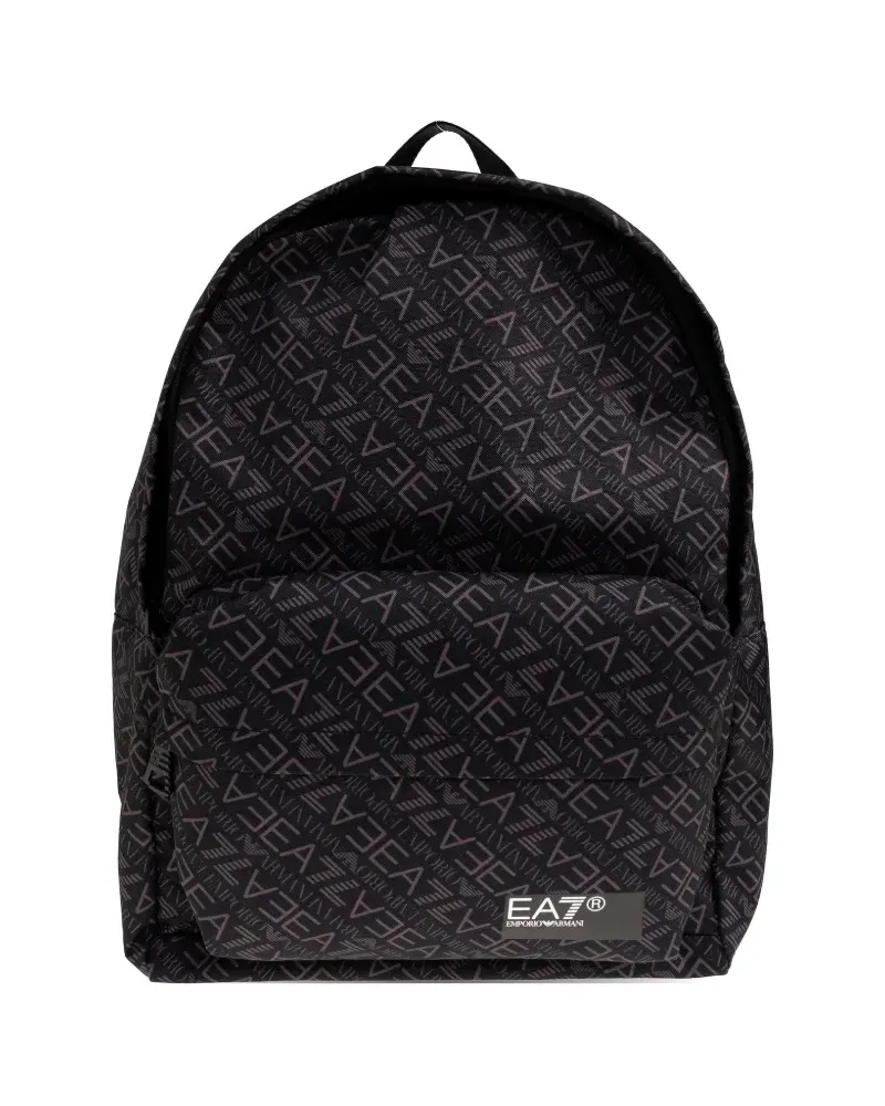 EA7 logo print backpack - Schwarz Schwarz